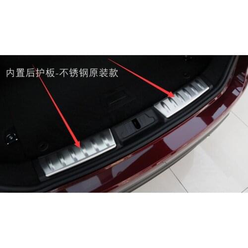 For Jaguar F-Pace f pace X761 2016 Car-styling Stainless Steel Inner Rear Bumper Protector Cover Plate Trim Set of 2pcs