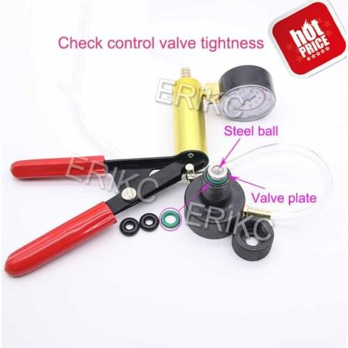 ERIKC Diesel Common Rail CRS Injector Valve Assembly Leaking Tightness Tester Diagnostic Tool For Bosch Denso Control Valve