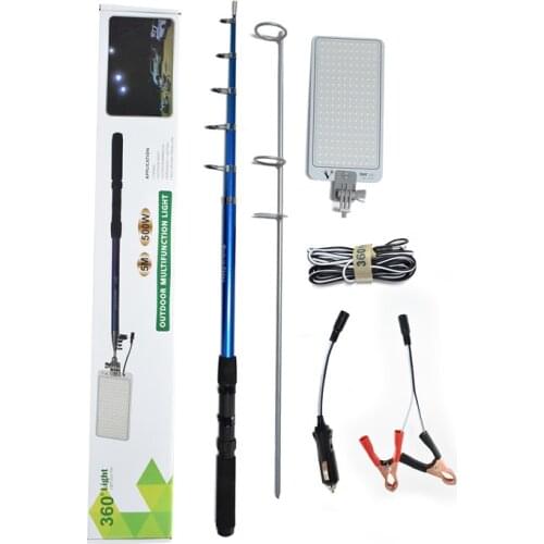 360light led 12V Outdoor lantern fishing rod camping light for Road Trip Night fishing Field camping Photographic party