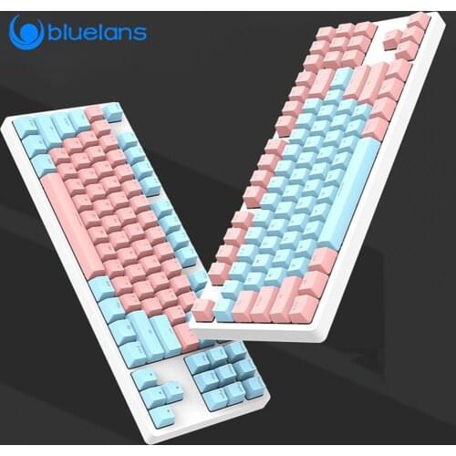 87/104 keys PBT Color Matching Light-proof Mechanical Keyboard Keycaps Replacement Suitable for Mechanical keyboard Accessory