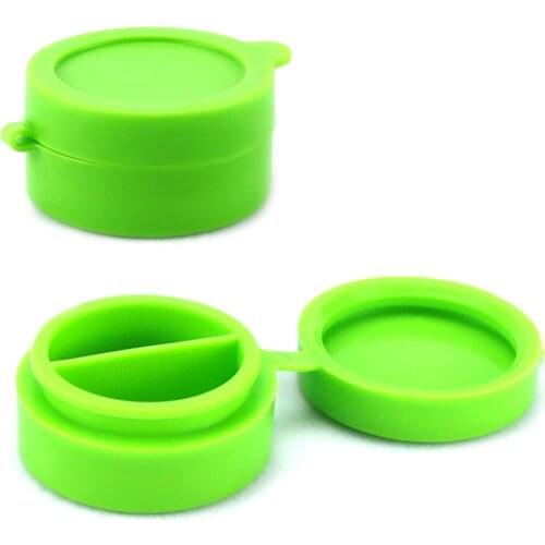 1Pcs 10ml Size Container Silicone Jar Storage Box for Oil Wax Jars Dab With cover Kitchen Case Smoking Herb Tobacco Accessories