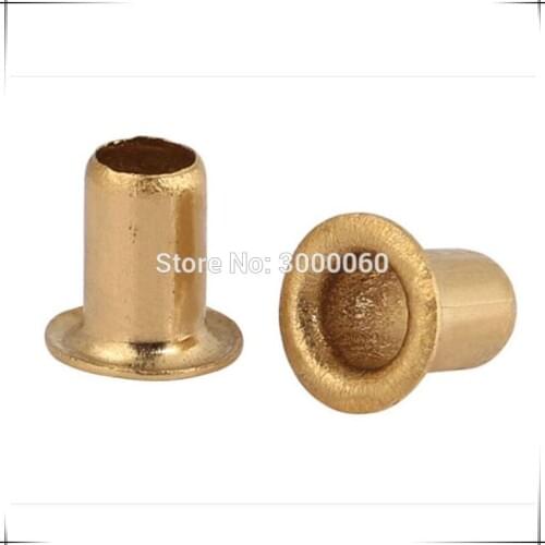 M2x8mm Brass Copper Single Tube Hollow Tubular Rivet For PCB 2000pcs/lot