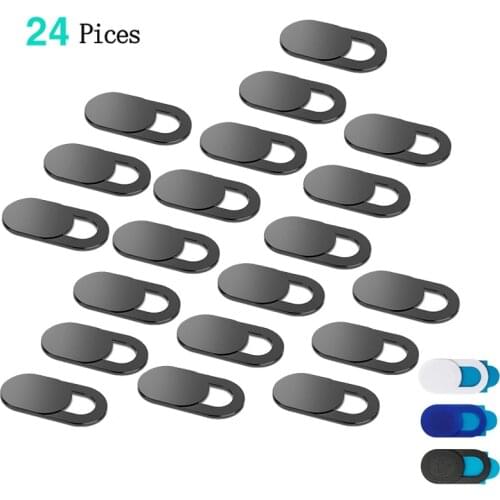 24/9PCS Mobile Phone Privacy Sticker WebCam Cover Shutter Magnet Slider Plastic for IPhone 12 Web Laptop Tablet Camera Cover