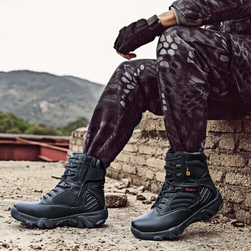 Winter Autumn Men Military Boots Special Force Tactical Desert Combat Hiking Ankle Boats Army Work Mountain Climbing Sneakers