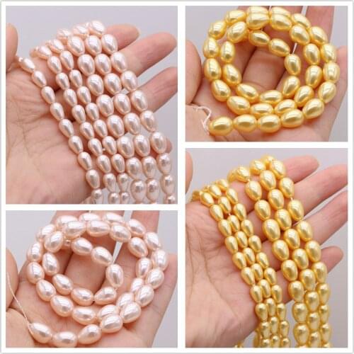 Natural Round Water Drop Shaped Pearl Beads High Quality Punch Loose Beads for Jewelry Making DIY Women Necklace Bracelet
