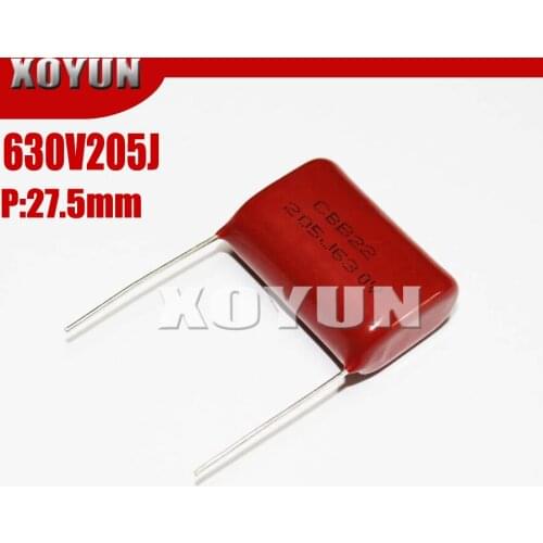 10PCS 630V205J 205J630V Pitch 27.5MM 630V 205J 2UF CBB Polypropylene film capacitor