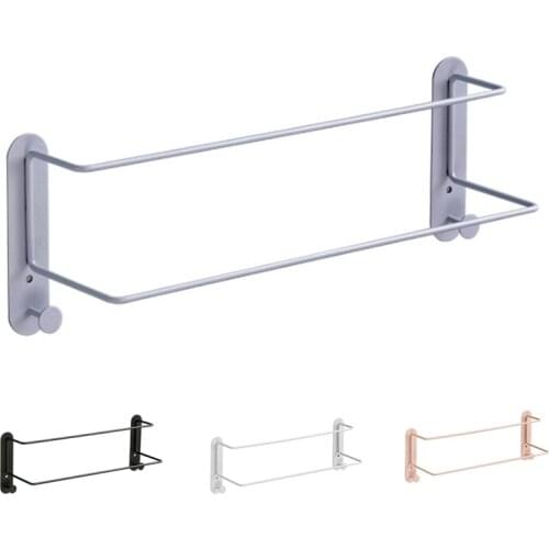 Toilet Shelf Perforated-Free Bathroom Storage Wrought Iron Towel Rack Toilet Vanity Wall-Mounted Rack