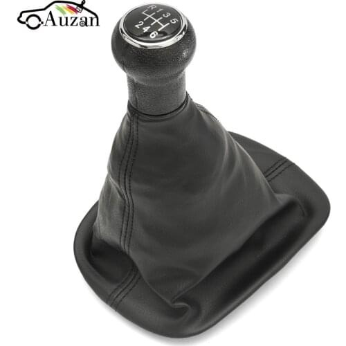 5/6 Speed Car Gear Shift Knob Stick Gaiter Boot with Gear Shift Collars for Volkswagen Passat B5 1996-2005