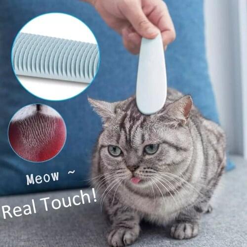 Simulated Cat Tongue Comb Portable Soft Tongue Real Touch Hair Care Tools Simulation Cat Brush Massage Pet grooming supplies