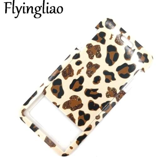 Classic Leopard Print Lanyard Credit Card ID Holder Bag Student Women Travel Card Cover Badge Car Keychain Decorations