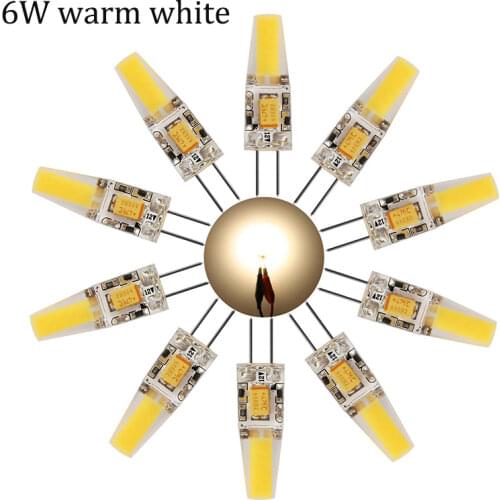 Dimmable Mini G4 LED COB Lamp Bulb 3W 6W Candle 360 Beam Angle Chandelier Light Replace Halogen G4 Lamps Halogen Spotlight