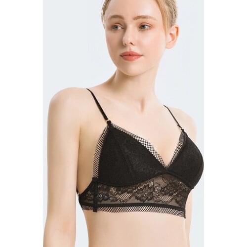 Sexy Bras for Women Backless Breathable Bra Transparent Triangle Wireless Push Up Bra Sexy Teenagers Underwear Beautiful Back