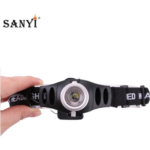 Sanyi LED Headlamp Headlight Frontal Head Flashlight Zoomable Head Torch Light Cycling Lamp Portable Lantern For Fishing Hunting