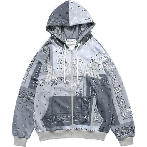 Aolamegs Men Zipper Hoodies Vintage Totems Letter Embroidery Streetwear Casual Baggy All-match Autumn Hooded Sweatshirt Coat men