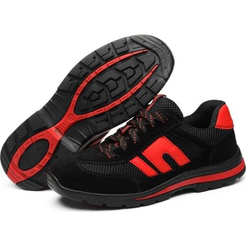 Unisex Outdoor Breathable Safety Shoes Steel Toe Safety Boots Men Puncture-proof Casual Work Shoes Mountain Hiking Shoes