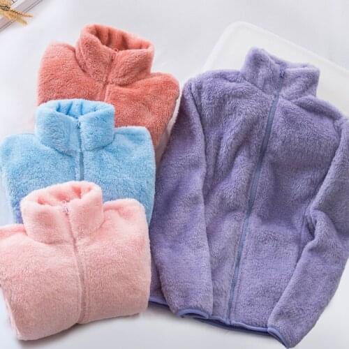 Oversize Coral Fleece Female Polar Fleece Plush coat Autumn and Winter Thick Warm Outdoor Fleece Jacket Winter black,red Jacket