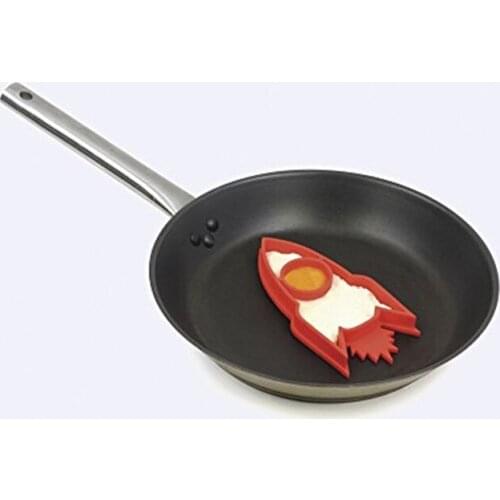 1pcs Fried Egg Pancake Shaper Omelette Mold Creative Rocket Shape Silicone Fry Egg Ring Frame Home Decor Kitchen Baking Mould
