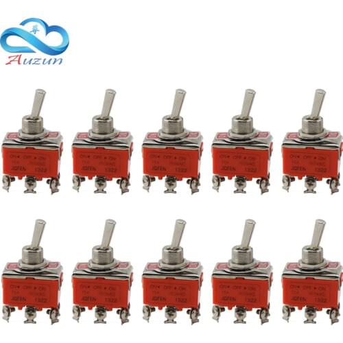 10pce rocker switch E-TEN1322 button switch shake the power switch ON-OFF 6 foot 3 gears toggle switch