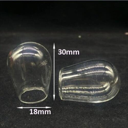 100pieces 30*18mm Transparent oval glass globe bubble dome wishing glass bottle vial pendant necklace pendant jewelry findings