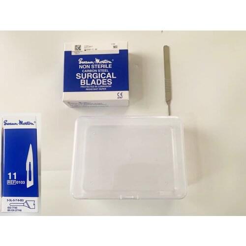 No 11 Swann Morton Blade Non Sterile 100PCS with Handle