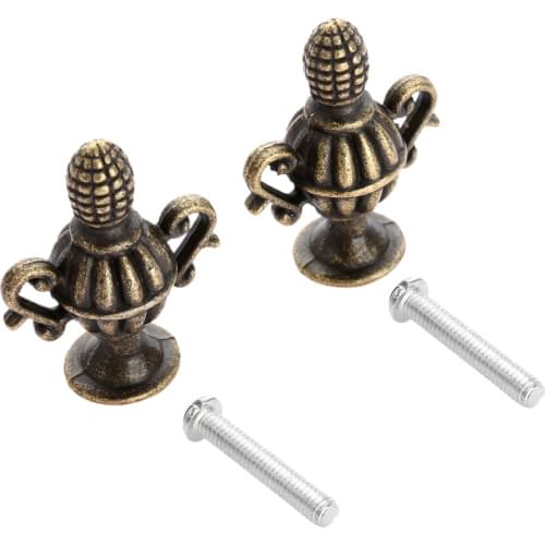 2pcs Antique Vintage Furniture Handles Cabinet Knobs and Handles Door Closet Cabinet Drawer Kitchen Pull Handle 37*27mm