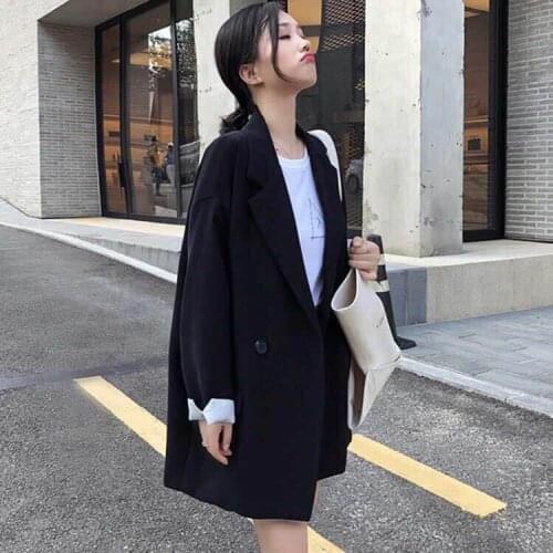 2019 Spring Autumn Blazers Women Suit Plus Size Long sleeve Jacket Women Casual Tops Female Slim Long Blazers Windbreaker Coat