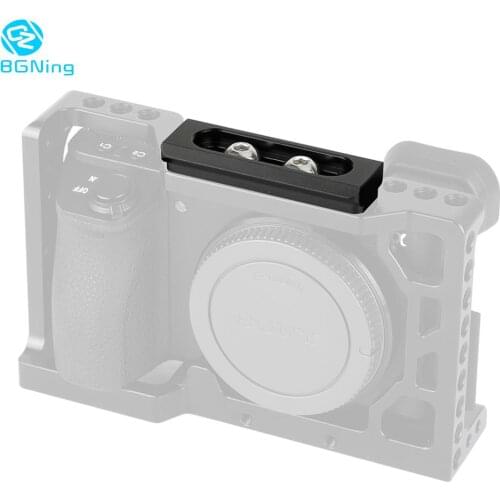 BGNing Aluminum 60mm NATO Safety Rail Bar Quick Release Plate 1/4"-20 Thread Screw For DSLR Black Magic Camera Cage Accessory