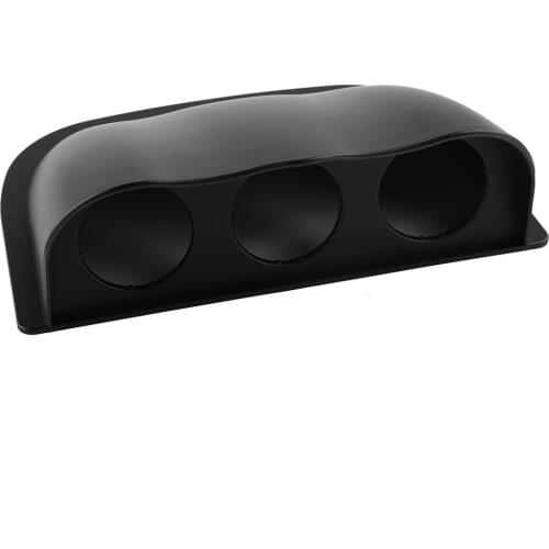 2'' 52mm Car Front Black Triple Dash Gauge Meter Pod 3 Hole Dashboard Mount Holder