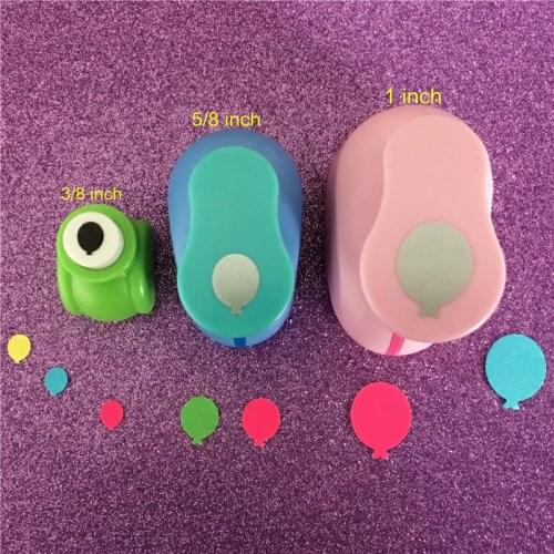Balloon (3/8",5/8",1") craft punch children manual party globo hole punches cortador de papel de scrapbook Balao shaped puncher