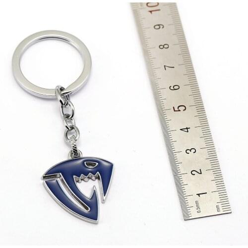 HSIC New Fairy Tail Saber Keychain Saber Tooth Logo Blue Pendant Key Chain For Women Men Jewelry Wholesale 10326