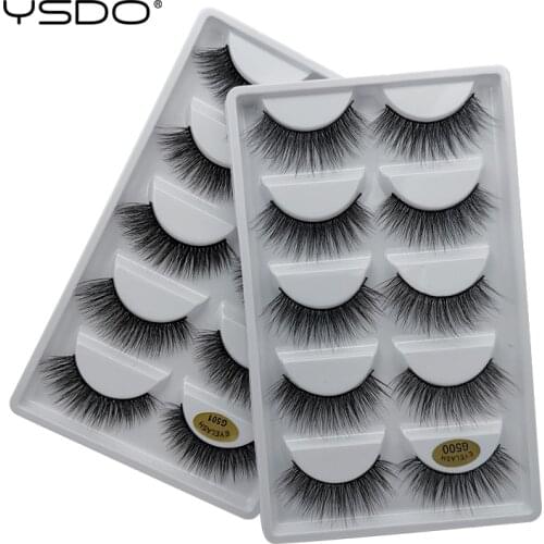 YSDO 10/30/50/100 Boxes Eyelashes Cruelty Free Natural false Eyelashes Faux Cils Eyelash Extension 3d Mink Lashes Maquiagem G5