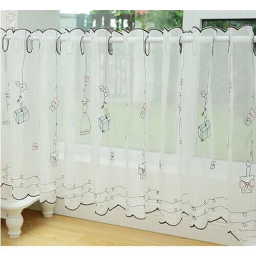 Coffee curtain gauze cloth trade short half curtain lace curtain floating rural small kitchen