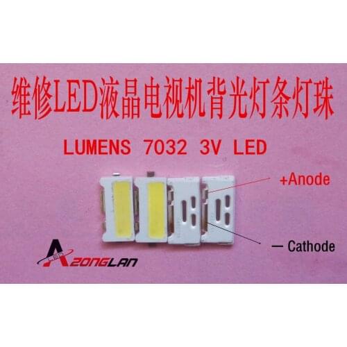 LUMENS LED Backlight Edge LED Series 0.7W 3V 7032 Cool white For SAMSUNG LED LCD Backlight TV Applicatio A150GKCBBUP5A 500PCS