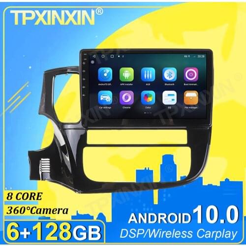 Android 10 6+128G Carplay 360 Camera DSP For Mitsubishi Outlander 2014-2019 Multimedia Player Radio Tape Recorder Video Navi GPS