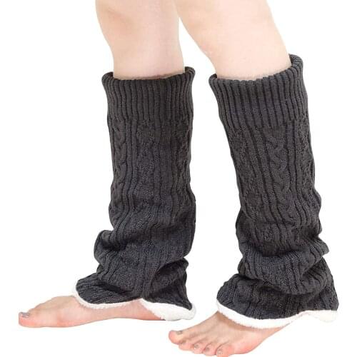 Womens Stockings Set Boot Cuffs Warmer Knit Kness High Medias Cute Women Leg Stockings Coffee Anime Long Socks Woman Funny