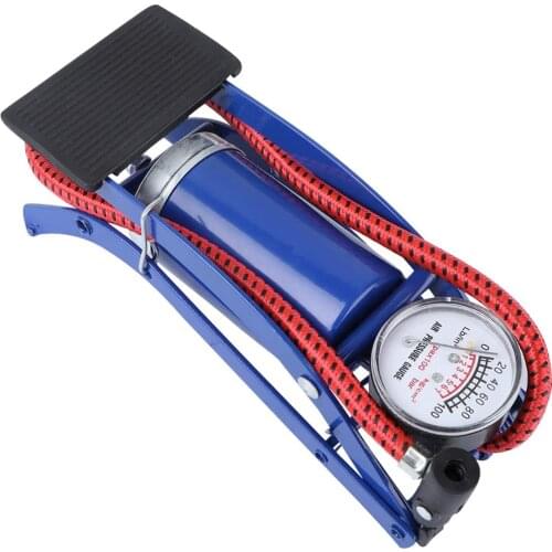 Bike Floor Pump with Gauge, High-Pressure Pedal Pump Compatible with Valve Bicycle Tire Pump for Car Motorcycle Basketball