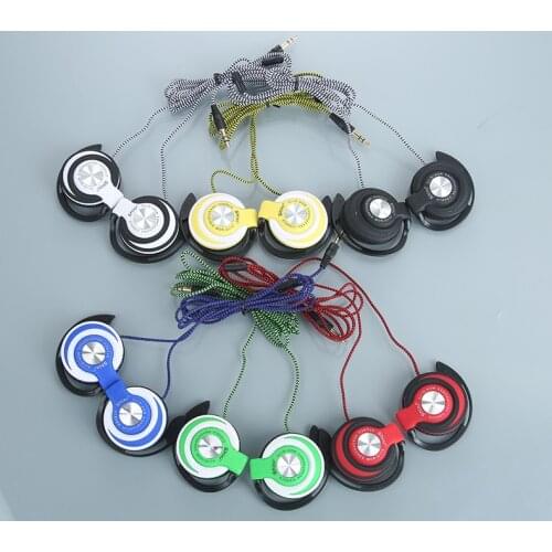 3.5mm Ear-hook Headphones Wired Earbuds HIFI Heavy Bass Headset Over-ear Adjustable Music EarphoneS for Phone