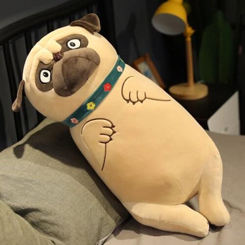 45/65/90cm Big Size New Cute Animal Kawaii Pug Dog Plush Toys Sleep Pillow Kids Birthday Gift Child Girl Xmas Valentines