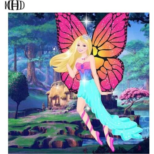 Full Square Diamond Embroidery Girl Angel Mosaic Crystal 5D Cross Stitch Diamond Painting DIY Sticker Decoration Painting Girl