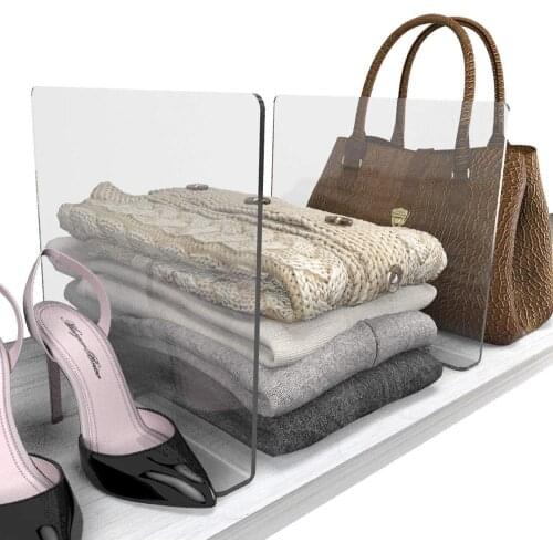 TX 3MM Shelf dividers for Closets, Cabinet, Storage Organization, Anti Slip, Fit for Any Thickness of Shelves, 2pcs, 8 x 12 inch