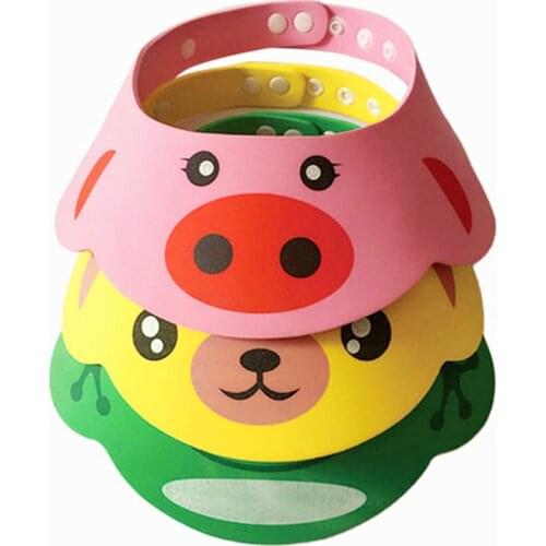 Baby Shower Caps Shampoo Cap Multi-function Baby Wash Hair Bath Cap Visor Children Infant Cartoon Hats Waterproof Ear Protect