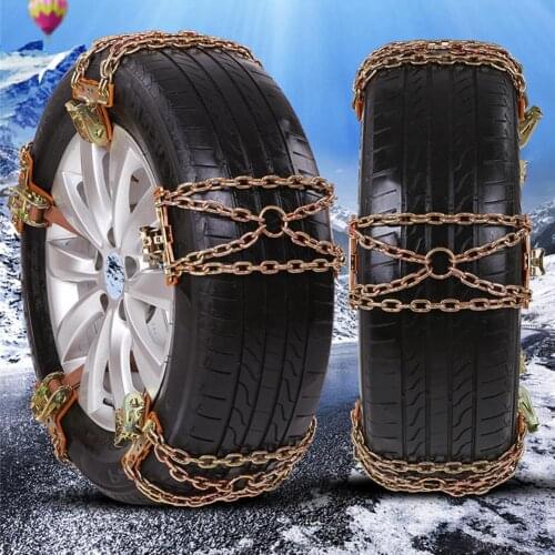Tire Spikes Car Snow Chain Metal Anti-skid Crossing Steel Tire Chain For Ice Snow Sand Climbing Mud Driving In Winter