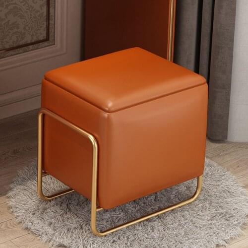 Stool Nordic Light luxury dressing stool household round stool bedroom dressing chair nail dressing stool small stool shoe stool