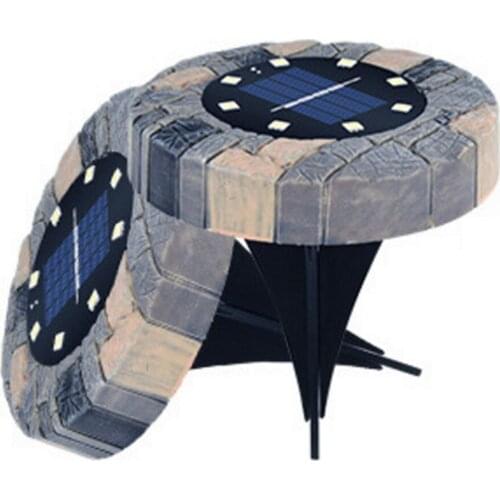 LED Solar Lawn lamp Underground Light Outdoor Waterproof Ground Light Imitation Stone Hand-painted Retro Landscape Lamp