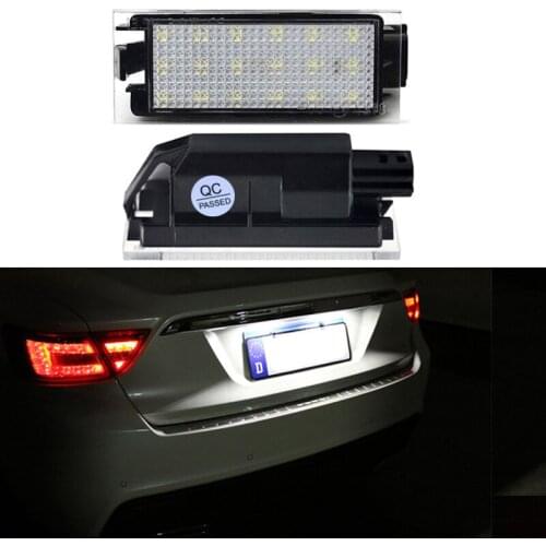 2pcs led License Plate Light Canbus Number Lamp For Renault Vel Satis Twingo II Clio IV Espace 4 Laguna 2 3 Phase 2 Megane 3
