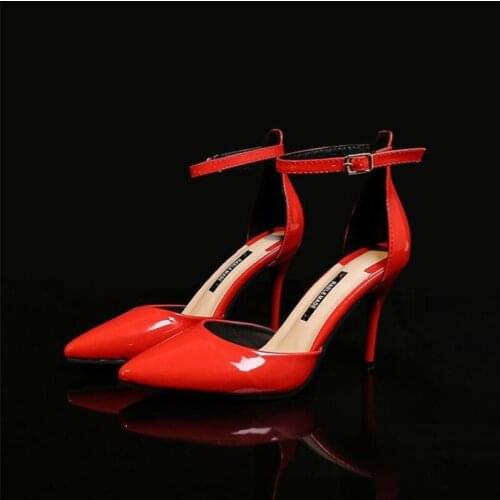 New 2021 Women pumps Elegant pointed toe patent leather office lady Shoes Spring Summer High heels Wedding Bridal Shoes woman