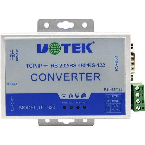 UT-620 TCP/IP to 232/422/485 serial port to network communication serial communication server RJ45 TO RS232/RS485/RS422 active