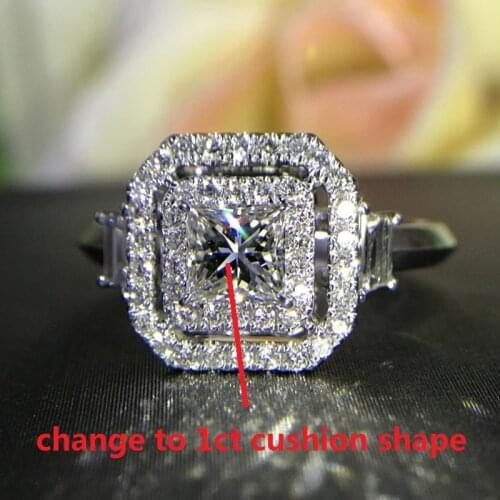 According to the custom-made middle stone use 1ct cushion shape and 18k gold AU750