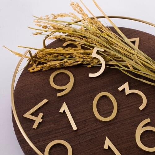 0-9 Number / Modern gold color Number House Letter Hotel Door Address Digits Plate Sign /DIY Cafe Wall