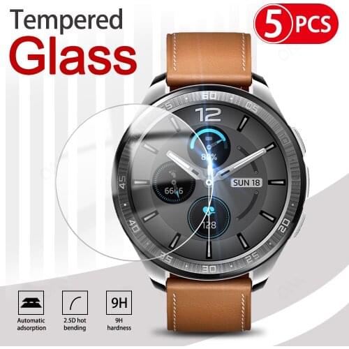 5Pcs 9H Tempered Glass For Vivo Watch 42MM 46MM SmartWatch Scratch Resistant Screen Protector Film Accessories For Vivo Watch